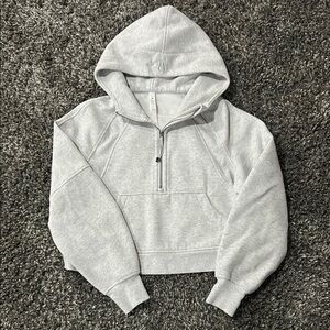Lululemon Crop Scuba Gray Hooded Women's Sweater